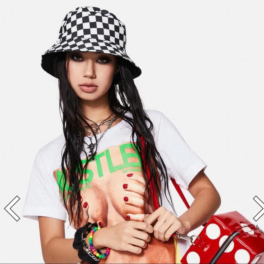 Dollskill Checkered Bucket Hat - image 3